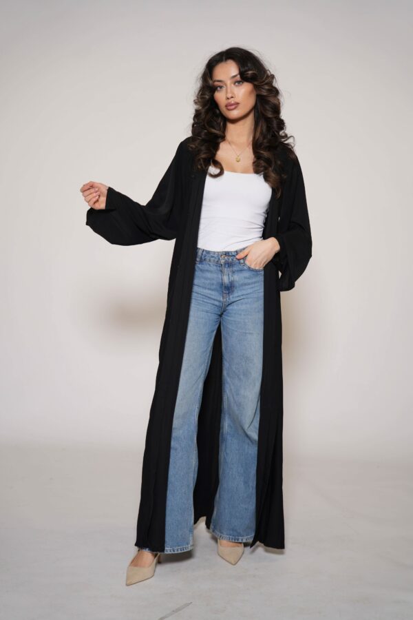 Sweene Abaya Kimono – Elegantes Schwarz für zeitlosen Stil - Image 3