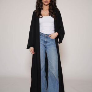 Sweene Abaya Kimono – Elegantes Schwarz für zeitlosen Stil