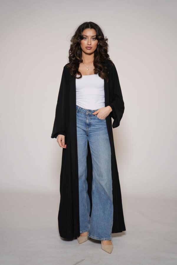 Sweene Abaya Kimono – Elegantes Schwarz für zeitlosen Stil