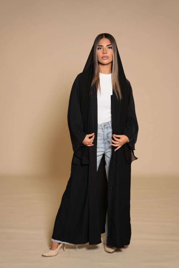 Sweene Abaya Kimono – Elegantes Schwarz für zeitlosen Stil - Image 5